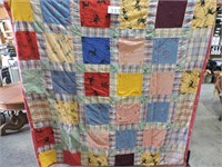 Vintage Western Theme Hand Made Quilt