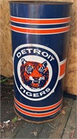 1989 Detroit Tigers Metal Trash Can as found