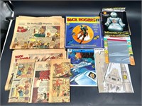 Vintage Buck Rogers Vinyl Comics Puzzle Chair