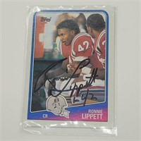 1987 RONNIE LIPPETT AUTOGRAPHED CARD