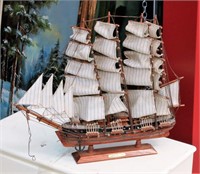 Tall Ship Model USS Valiant Wood Canvas Sails