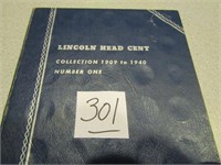 1909 -1940 LINCOLN CENT COLLECTION MISSING 7 COINS