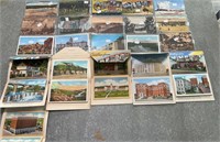 vintage used postcards from Wyoming featuring the