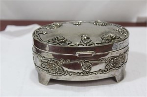An Ornate Repousse Silverplated Box