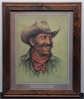 Bill Hampton Gritty Cowboy Framed Print