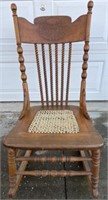 Antique Oak Wooden Rocking Chair