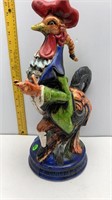 16" TALL CERAMIC ROOSTER (LOTS OF CRAZING)