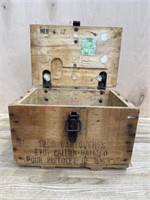 Wooden ammo box with roughly 200, 12 ga shells