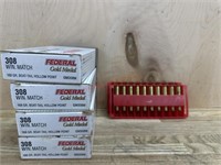80 federal 308 win match casings with carrier and