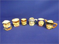 (6) Occupied Japan Toby Mugs