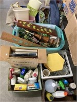 Cleaning Supplies, Table Lamp, Gift Boxes, Vases,