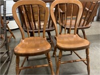 2 WOODEN SIDE CHAIRS