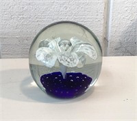 Large 4" Decorative Art Glass Paperweight