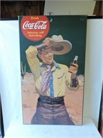 Nice Early Coca-Cola Poster Laminated on Board