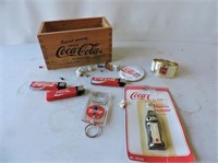 Coca-Cola Thermometer, Lighters, Bracelet, etc