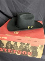John Stetson hat black 7 -1/4.  AUTHENTIC X'S.