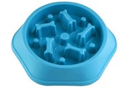 Dog Slow Food Feeding Pet Bowl(Sky Blue) Set of 3