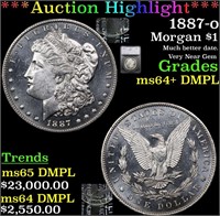 *Highlight* 1887-o Morgan $1 Graded ms64+ DMPL