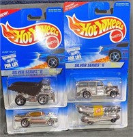 1995 Hot Wheels Silver series II Set Cars 1-4