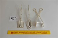 Silver-plated Serving Set including Salad Tongs,