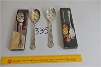 Silver-plated Salad Fork & Serving Spoon - Both