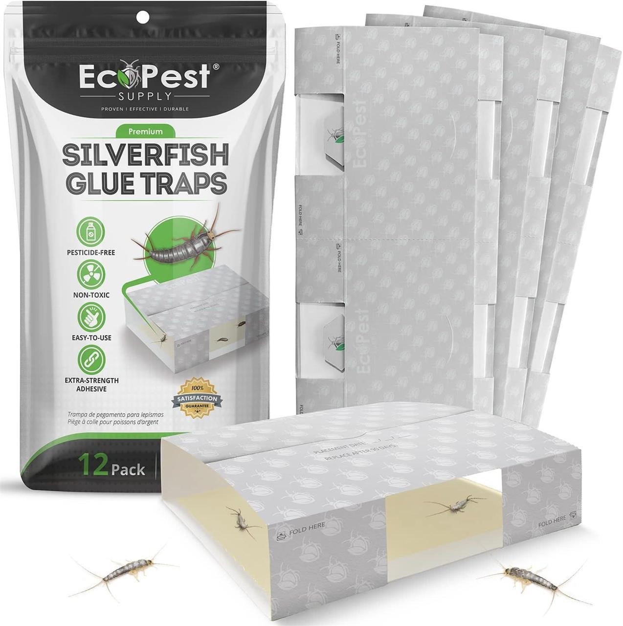 SEALED-12-Pack Sticky Silverfish Trap