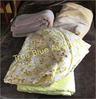 Two Velour Blankets & One Comforter