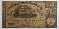 1862 Confederate N Carolina 50 Cents