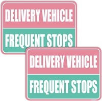 2 PK GEEKBEAR Delivery Vehicle Frequent Stops Sign