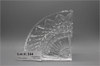 Crystal Waterford? Fan paperweight bookend