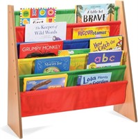 Toddler Book Shelf Organizer - Wooden Kids Book Ce