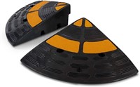 Vehicle Curb Ramp End Caps - 2PC Heavy Duty Rubbey