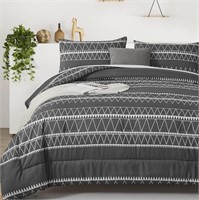 WONGS BEDDING-Dark Grey Comforter Set Queen