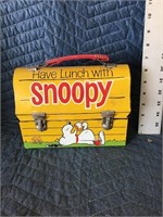Vintage Thermos Snoopy Lunch Box Metal