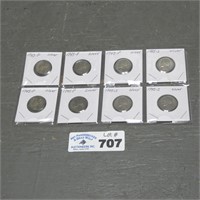 (8) Silver Wartime Jefferson Nickels