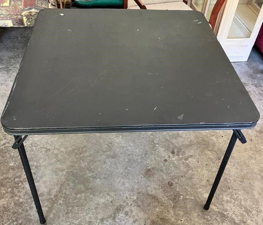Card Table with Metal Folding Legs