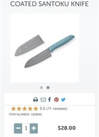 Pampered chef COATED SANTOKU KNIFE - SLICE, DICE,