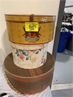 3 VINTAGE HAT BOXES