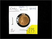 1909-S Lincoln cent, uncirculated
