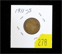 1911-S Lincoln cent