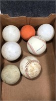 balls- plastic, rubber and baseball