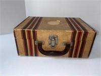 Small Vintage Cardboard Suitcase 12 in.