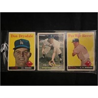 (3) Vintage Topps Baseball Stars 1950's