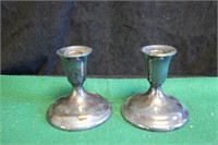 Pair of Silver Plate Candleholders