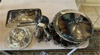 Group of Silver Plate Serving Pieces