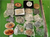 Large Lot Misc JD Belt Buckles