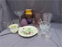 GROUP OF GLASSWARE - PINK DEPRESSION
