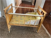 Late 1950’s Cass Toys Baby Doll Wooden Crib