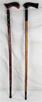 Pair Of Carved Wood Canes