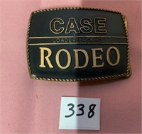 Case loader/backhoe Rodeo belt buckle